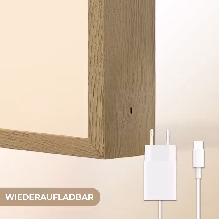 Vissen - Minimalistisch - Blauw Light Box met batterij (Wandlamp) middel -USP_websiteoplaadbaarDE