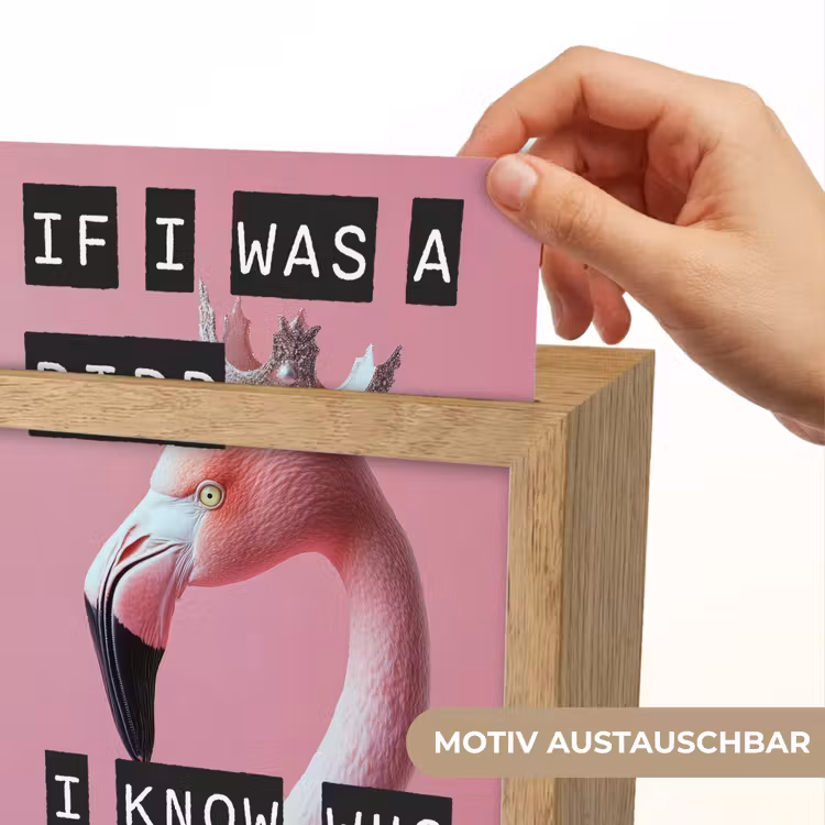 Flamingo - Roze - Vogel - Decoratie Light Box met kabel (Wandlamp) klein -USP_websiteprintDE