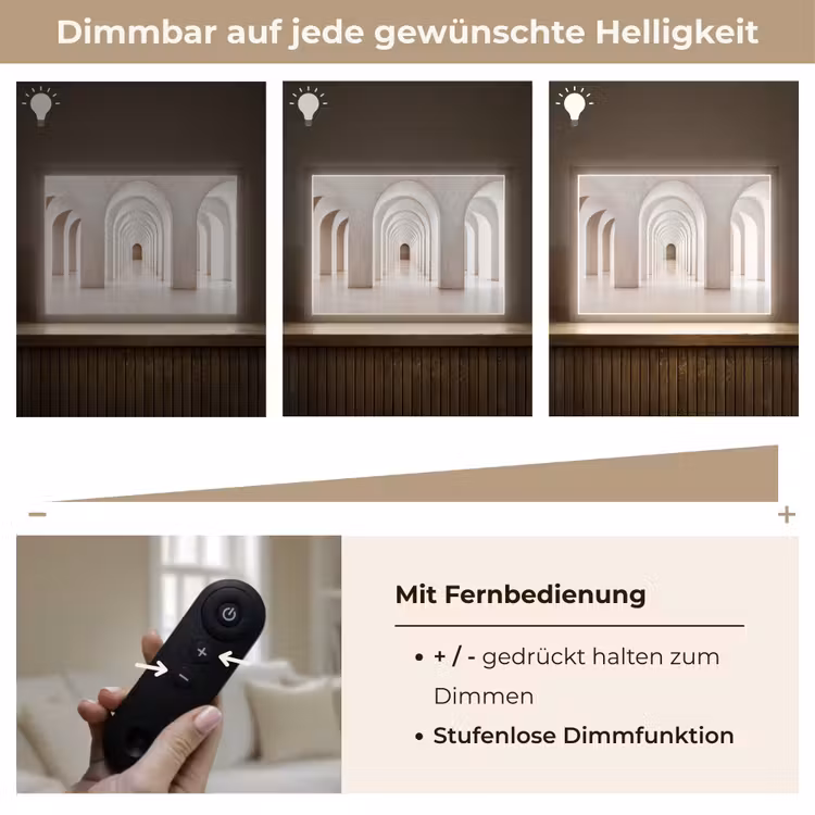 Hal - Bogen - Symmetrisch - Modern Light Box met batterij (Wandlamp) middel -USP_dimbaarDE