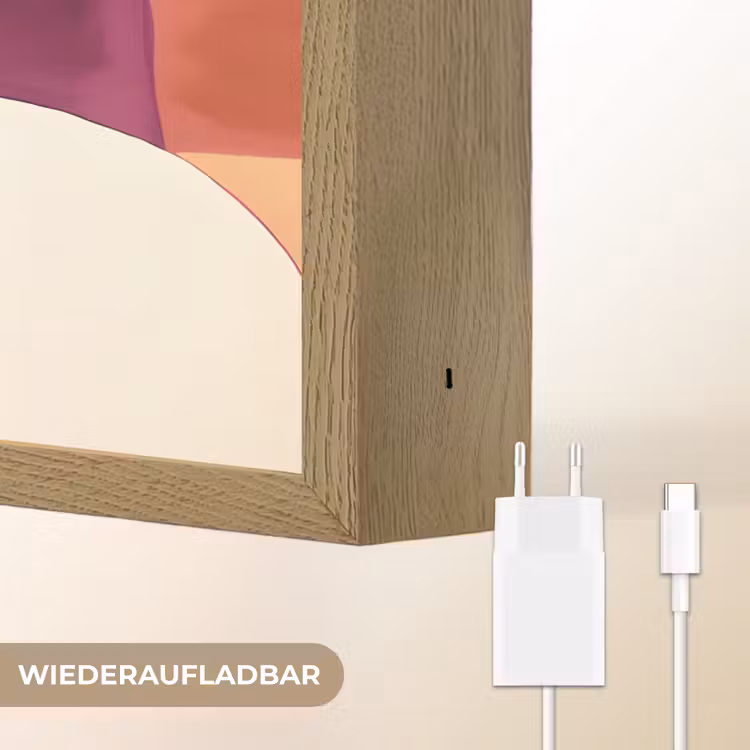 Vormen - Abstract - Kleurrijk Light Box met batterij (Wandlamp) middel -USP_websiteoplaadbaarDE
