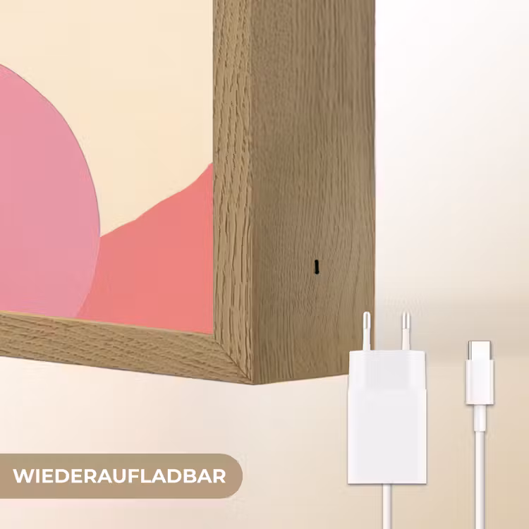 Vormen - Abstract - Kleurrijk Light Box met batterij (Wandlamp) middel -USP_websiteoplaadbaarDE
