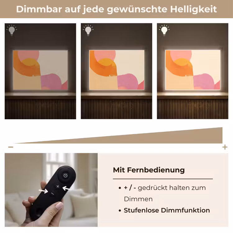 Vormen - Abstract - Kleurrijk Light Box met batterij (Wandlamp) middel -USP_dimbaarDE