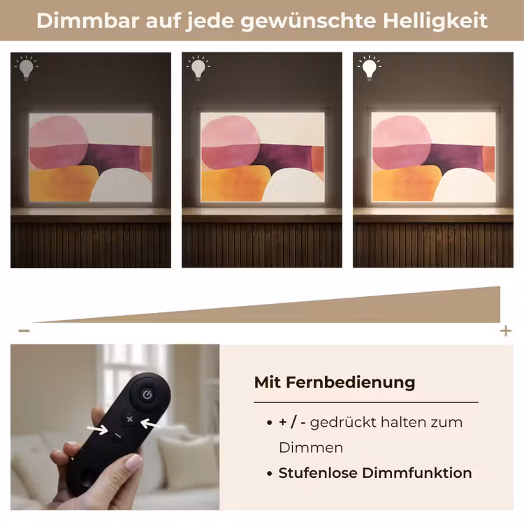 Vormen - Abstract - Kleurrijk Light Box met batterij (Wandlamp) middel -USP_dimbaarDE
