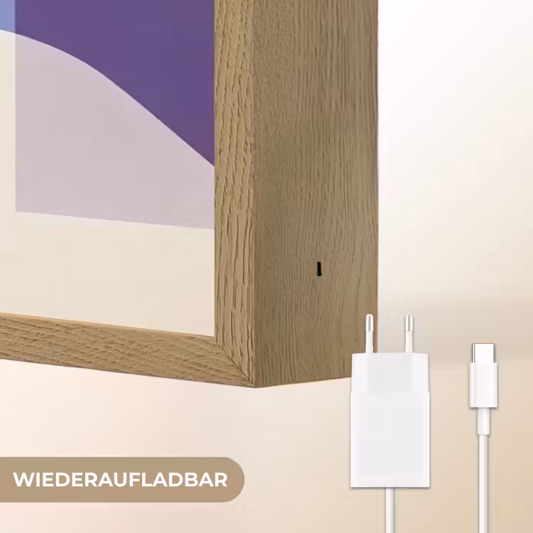 Vormen - Abstract - Grafisch - Oranje Light Box met batterij (Wandlamp) middel -USP_websiteoplaadbaarDE