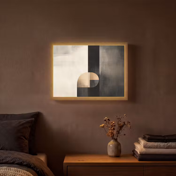 Vormen - Modern - Zwart Light Box met batterij (Wandlamp) middel -sfeer4