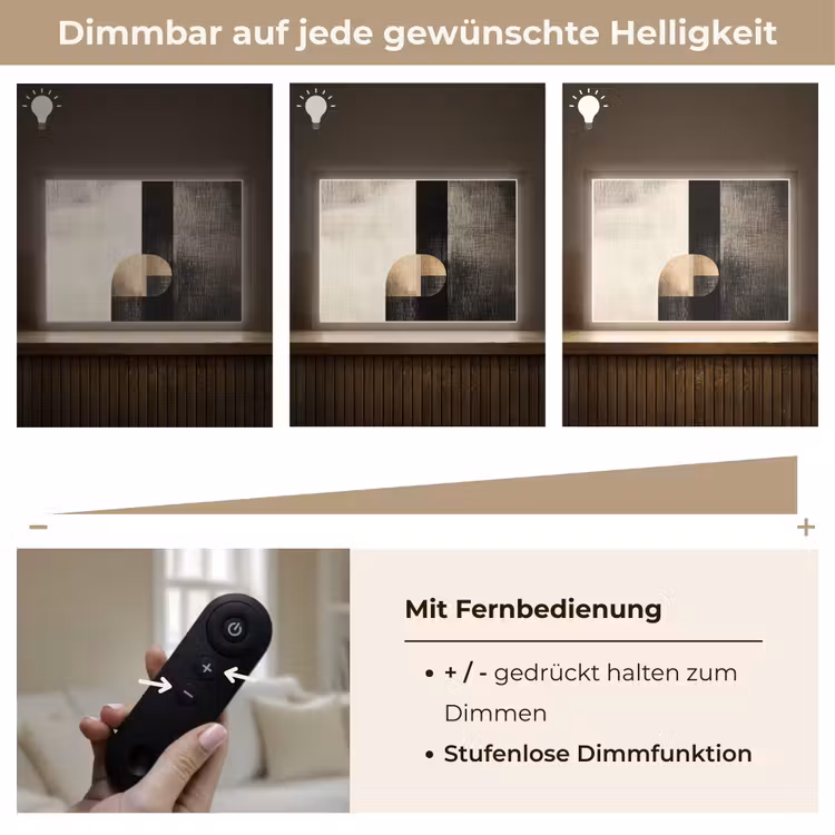 Vormen - Modern - Zwart Light Box met batterij (Wandlamp) middel -USP_dimbaarDE