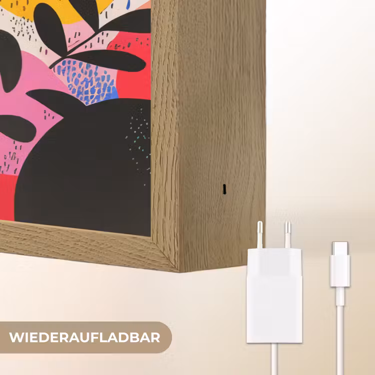 Vormen - Stippen - Kleurrijk Light Box met batterij (Wandlamp) middel -USP_websiteoplaadbaarDE