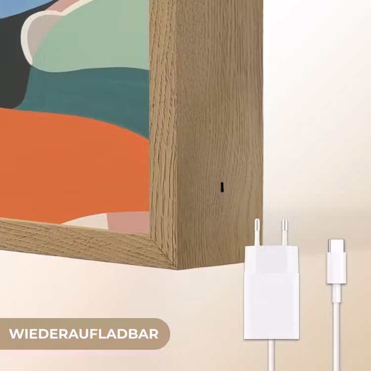 Vormen - Ritmisch - Kleuren - Abstract Light Box met batterij (Wandlamp) middel -USP_websiteoplaadbaarDE