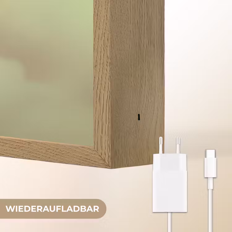 Vrouw - Appels - Rood - Bladeren Light Box met batterij (Wandlamp) middel -USP_websiteoplaadbaarDE