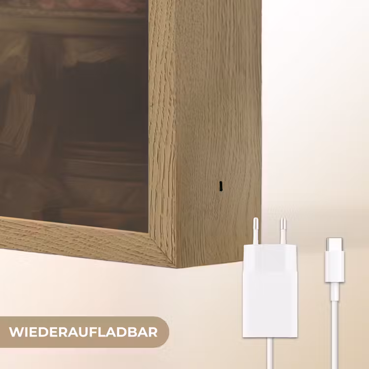 Vrouw - Barokjurk - Kauwgom Light Box met batterij (Wandlamp) middel -USP_websiteoplaadbaarDE