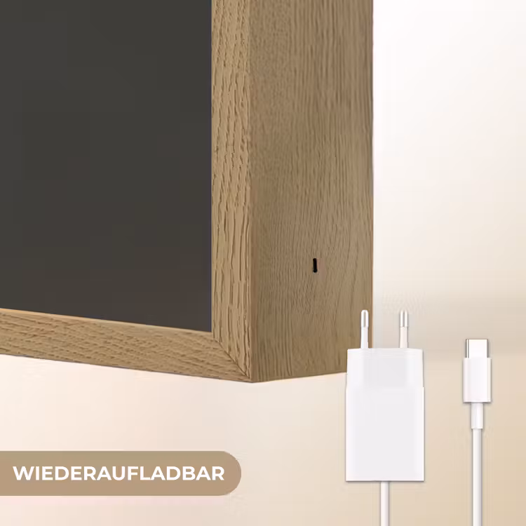 Vrouw - Golvende - Hoed Light Box met batterij (Wandlamp) middel -USP_websiteoplaadbaarDE