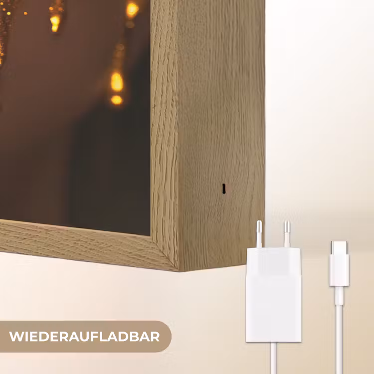 Vrouw - Goud - Gezicht - Verf - Lippen Light Box met batterij (Wandlamp) middel -USP_websiteoplaadbaarDE