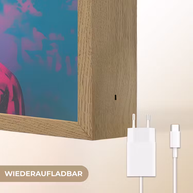 Vrouw - Kauwgom - Zonnebril - Oranje Light Box met batterij (Wandlamp) middel -USP_websiteoplaadbaarDE