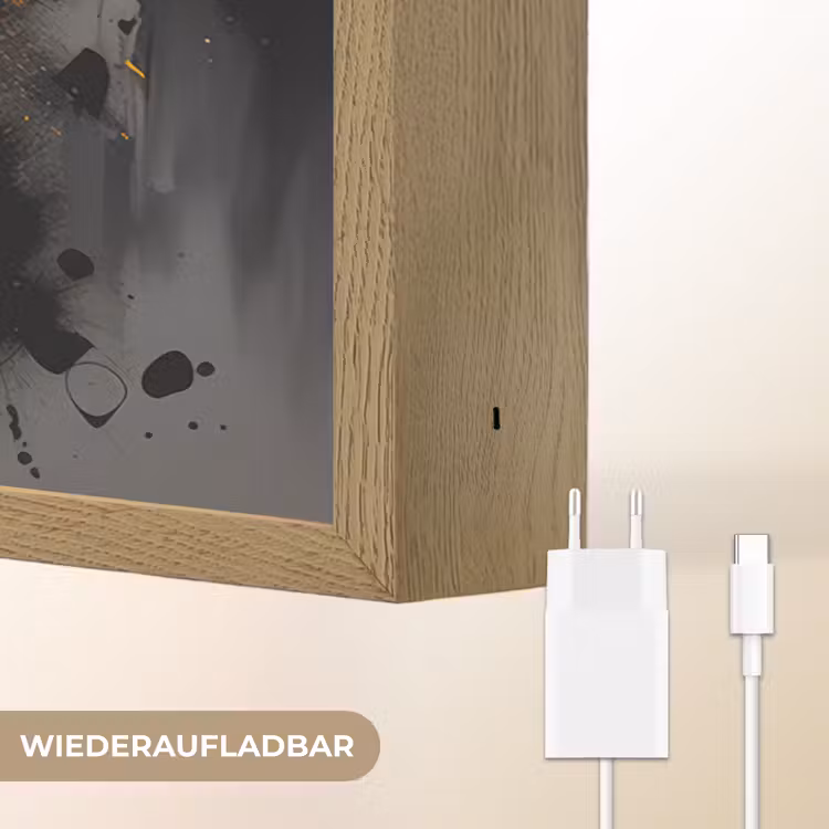 Vrouw - Hoofddoek - Graffiti - Zwart Light Box met batterij (Wandlamp) middel -USP_websiteoplaadbaarDE