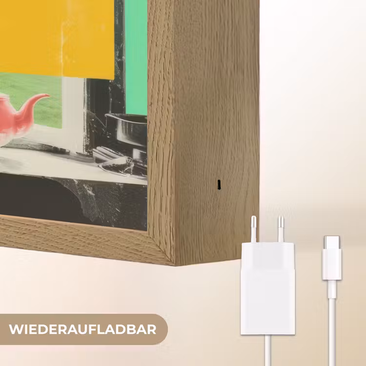 Vrouw - Keuken - Katten - Doorkijk Light Box met batterij (Wandlamp) middel -USP_websiteoplaadbaarDE