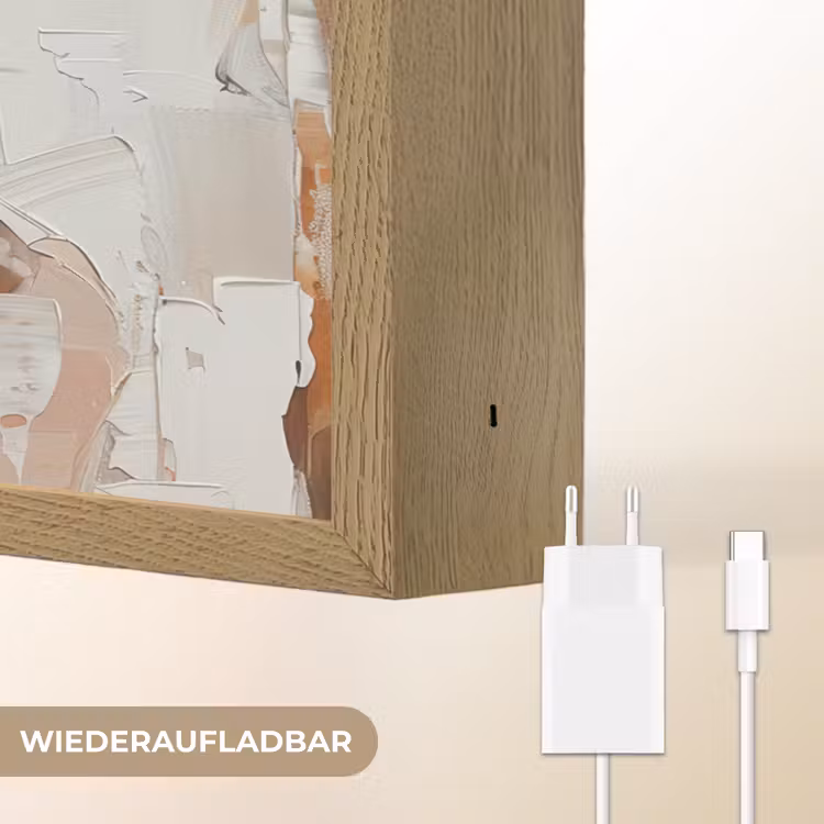 Vrouw - Verflook - Portret - Modern Light Box met batterij (Wandlamp) middel -USP_websiteoplaadbaarDE