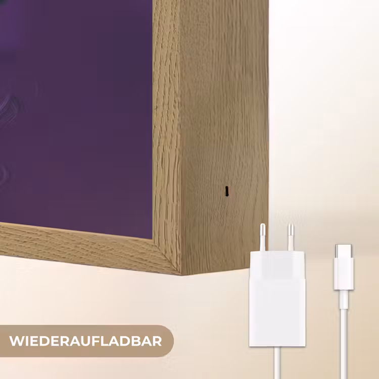 Vrouw - Paars - Druiven Light Box met batterij (Wandlamp) middel -USP_websiteoplaadbaarDE
