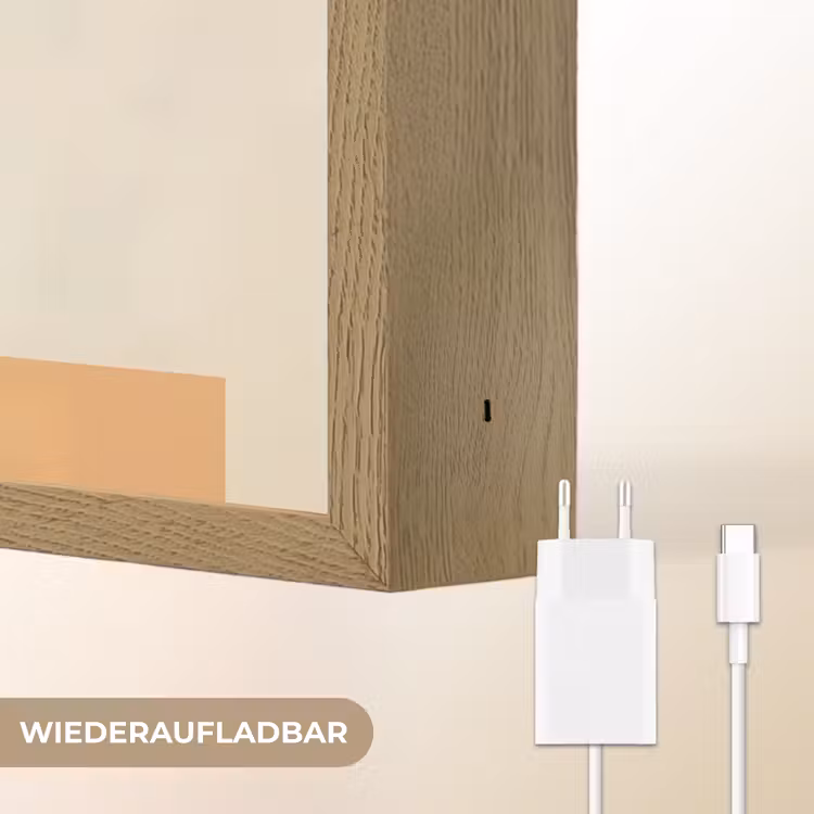 Vrouw - Minimalistisch - Bloem Light Box met batterij (Wandlamp) middel -USP_websiteoplaadbaarDE