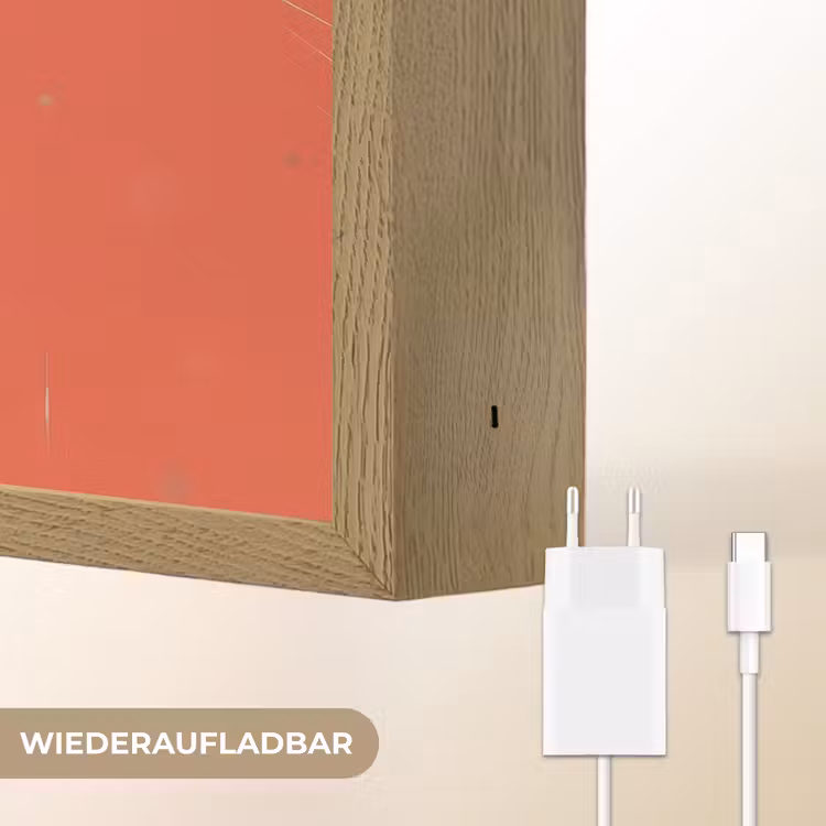 Vrouw - Retro - Discobal - Kus Light Box met batterij (Wandlamp) middel -USP_websiteoplaadbaarDE