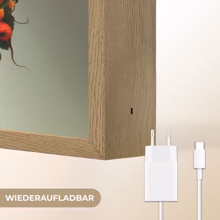 Vrouw - Chocolade - Frambozen - Aardbeien - Koekjes Light Box met batterij (Wandlamp) middel -USP_websiteoplaadbaarDE