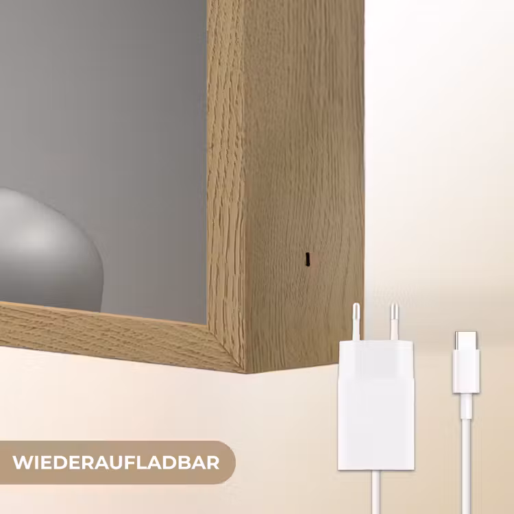 Vrouw - Zwart Wit - Ketting - Zonnebril Light Box met batterij (Wandlamp) middel -USP_websiteoplaadbaarDE
