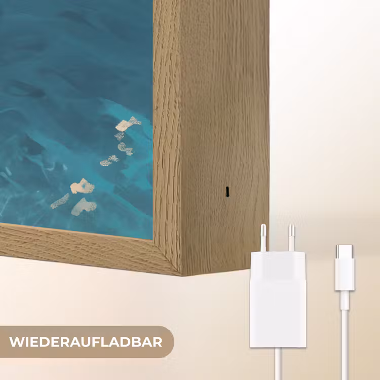 Vrouw - Water - Bikini - Oranje Light Box met batterij (Wandlamp) middel -USP_websiteoplaadbaarDE