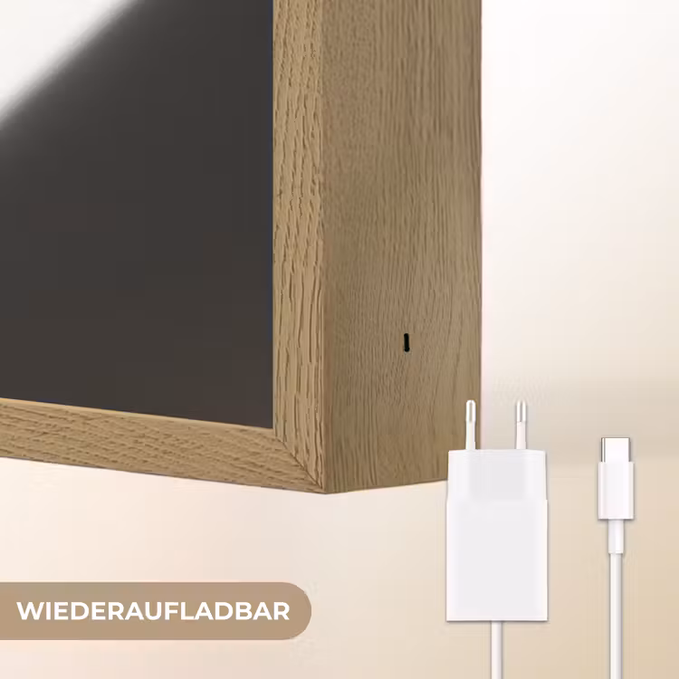 Vrouw - Wijn - Chic Light Box met batterij (Wandlamp) middel -USP_websiteoplaadbaarDE