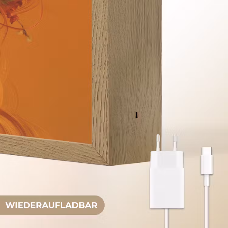 Vrouw - Citroenen - Bloesem - Geel Light Box met batterij (Wandlamp) middel -USP_websiteoplaadbaarDE