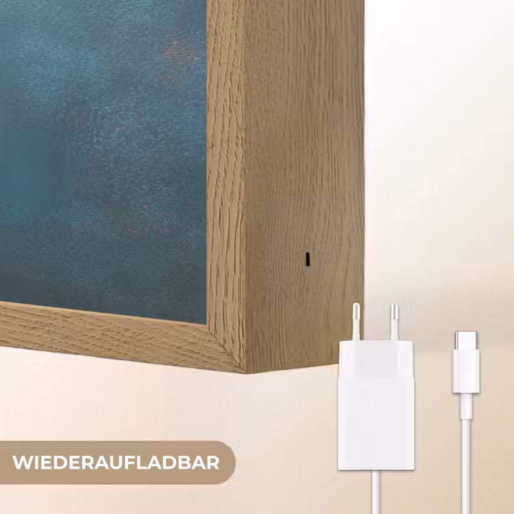 Merry Christmas - Blauw - Kerst - Winter Light Box met batterij (Wandlamp) middel -USP_websiteoplaadbaarDE