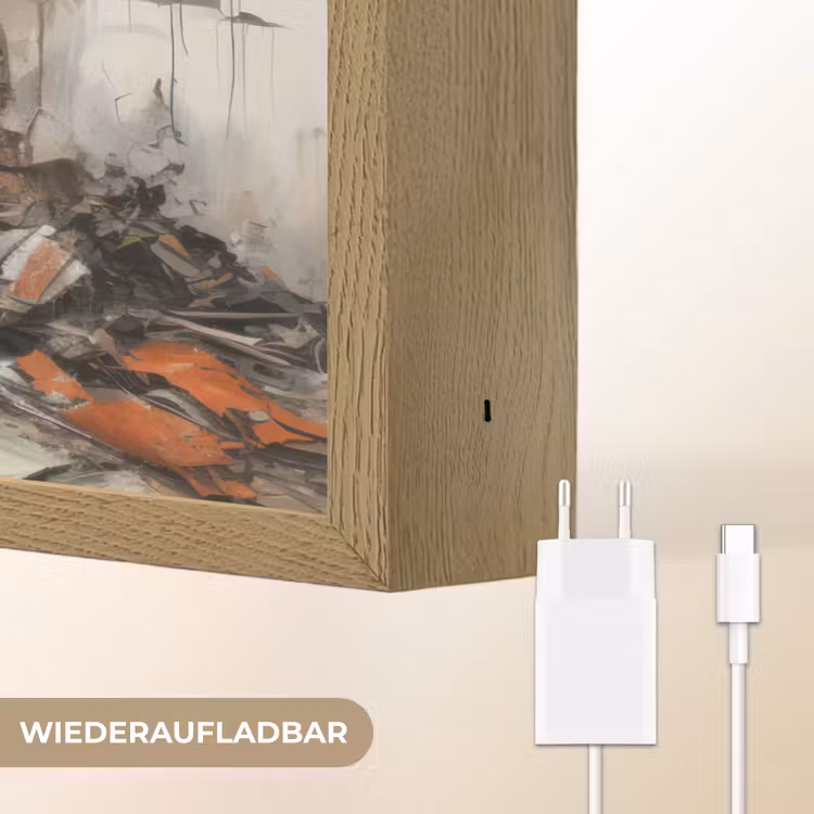 Voetbal - Muur - Zwart - Wit Light Box met batterij (Wandlamp) middel -USP_websiteoplaadbaarDE