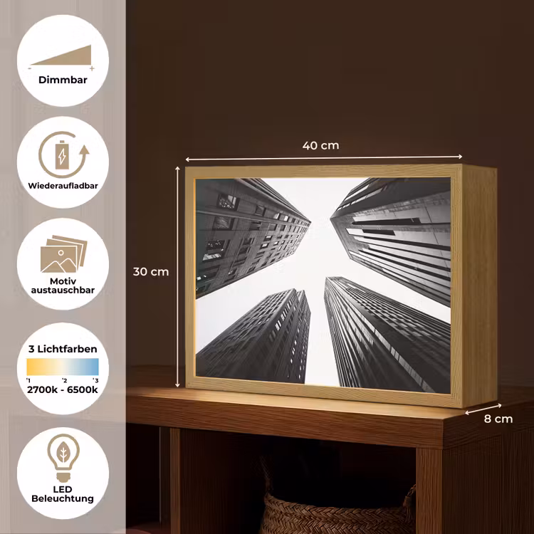 Gebouwen - Lucht - Zwart Light Box met batterij (Wandlamp) middel -USP_websiteoverzichtDE