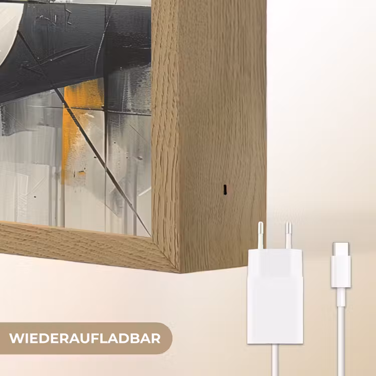 Geel - Abstract - Modern - Vormen Light Box met batterij (Wandlamp) middel -USP_websiteoplaadbaarDE