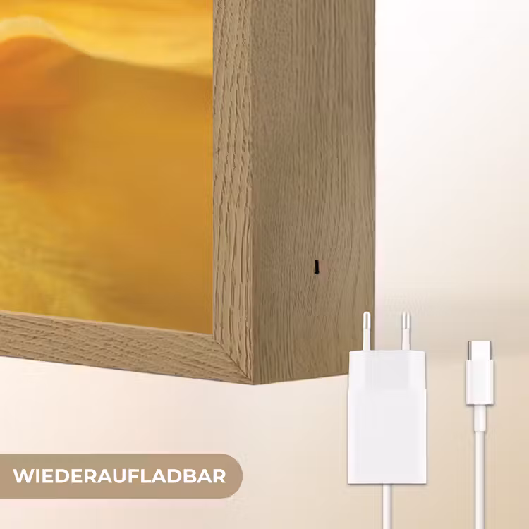 Geel - Hibiscus - Tropisch Light Box met batterij (Wandlamp) middel -USP_websiteoplaadbaarDE