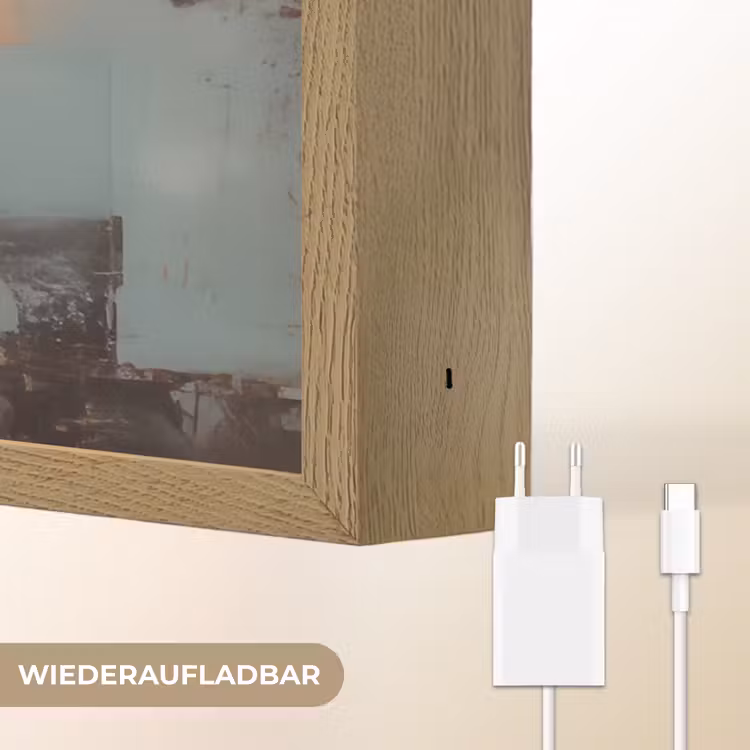 Geschilderd - Abstract - Uil - Bruin Light Box met batterij (Wandlamp) middel -USP_websiteoplaadbaarDE
