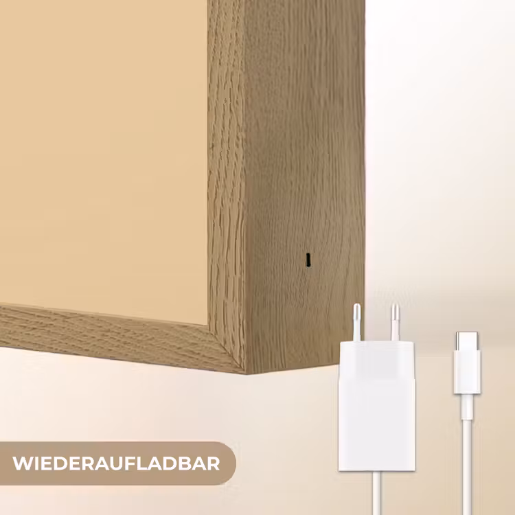 Geometrisch - Felle kleuren - Kubistische stijl Light Box met batterij (Wandlamp) middel -USP_websiteoplaadbaarDE