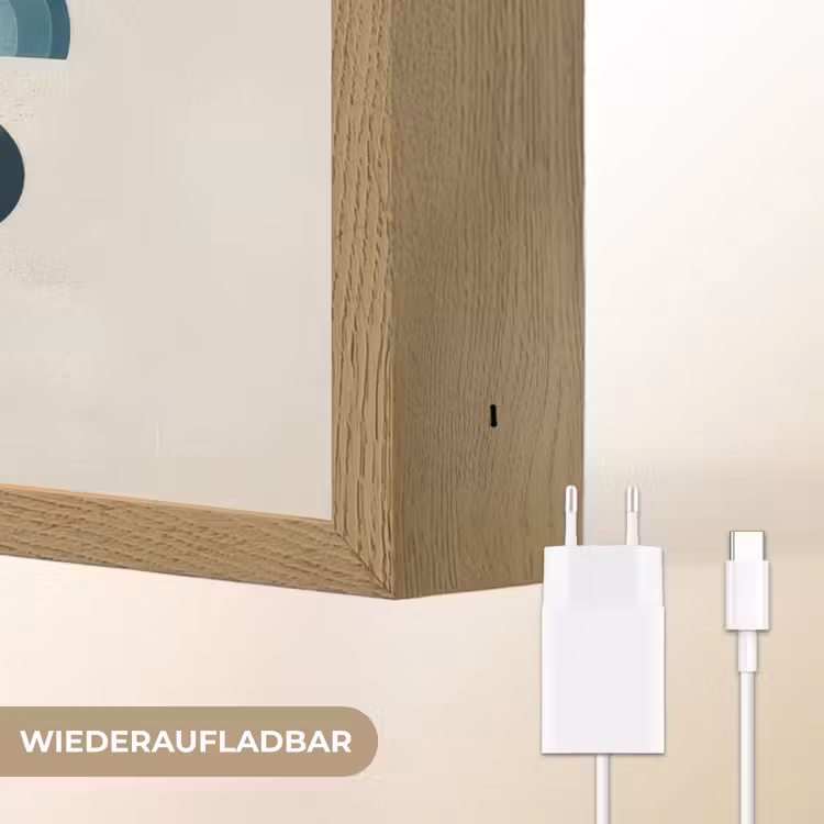 Geometrisch - Strakke vormen - Kleurrijk Light Box met batterij (Wandlamp) middel -USP_websiteoplaadbaarDE