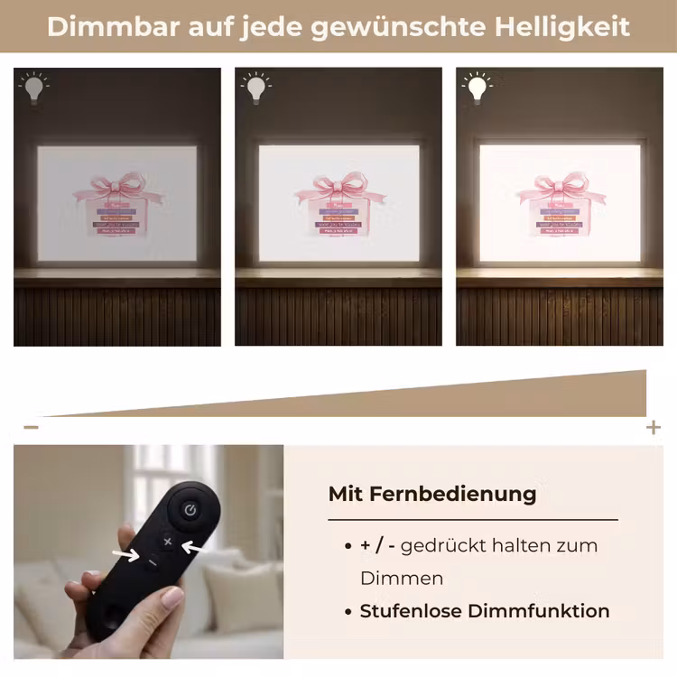 Cadeau - Strik - Tekst - Roze Light Box met batterij (Wandlamp) middel -USP_dimbaarDE