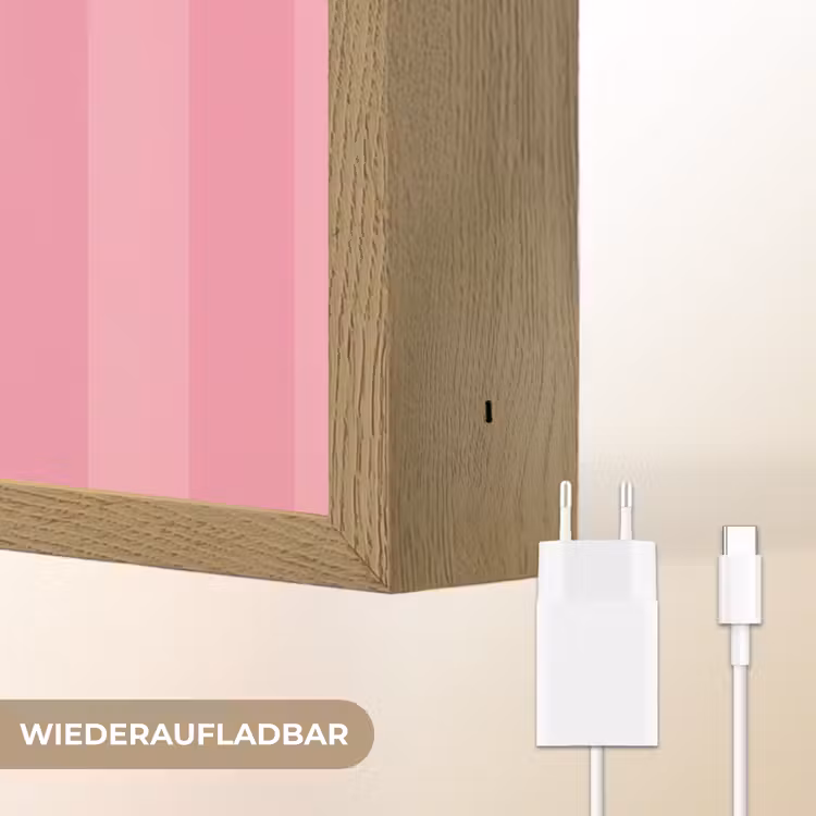 Gestreept - Roze - Chéri Light Box met batterij (Wandlamp) middel -USP_websiteoplaadbaarDE