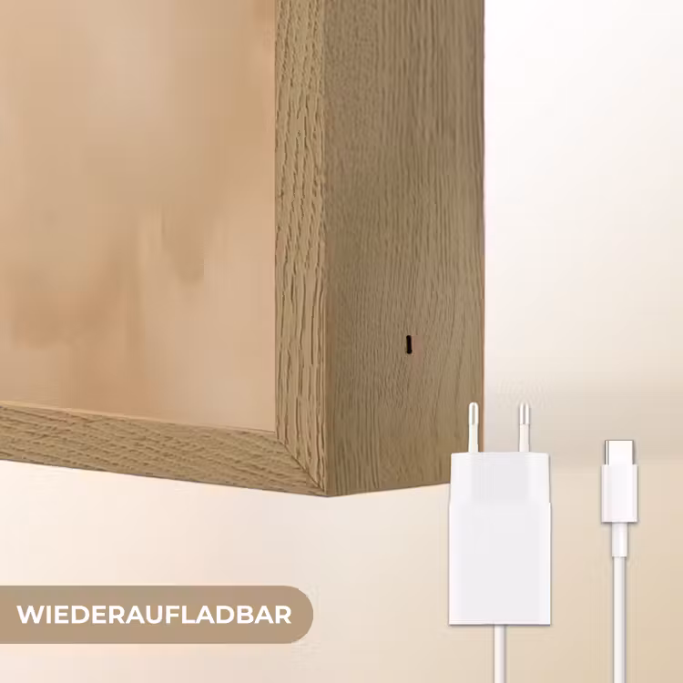 Gewei - Kerst - Rendier - Rood Light Box met batterij (Wandlamp) middel -USP_websiteoplaadbaarDE
