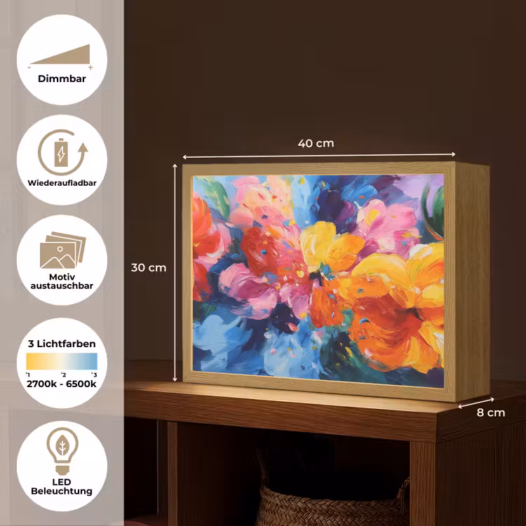 Golvend - Energie - warm Light Box met batterij (Wandlamp) middel -USP_websiteoverzichtDE