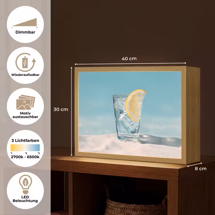Glas - ijsblokjes - Citroen Light Box met batterij (Wandlamp) middel -USP_websiteoverzichtDE