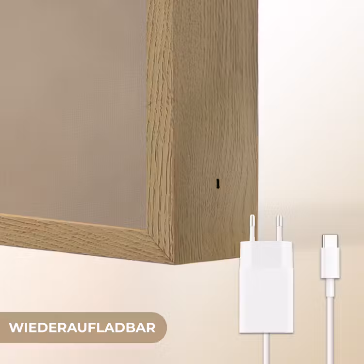 Vloeiende vlakken - Harmonieus - Golvend Light Box met batterij (Wandlamp) middel -USP_websiteoplaadbaarDE