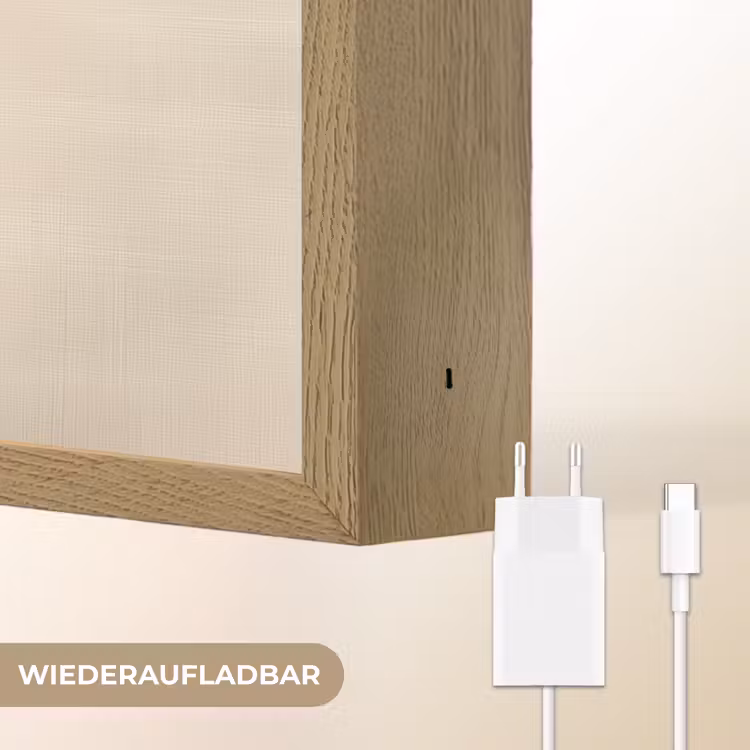 Goud - Vrouw - Rechthoeken Light Box met batterij (Wandlamp) middel -USP_websiteoplaadbaarDE