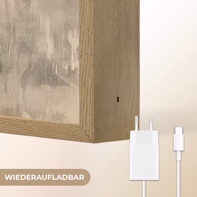 Goud - Portret - Vrouw Light Box met batterij (Wandlamp) middel -USP_websiteoplaadbaarDE