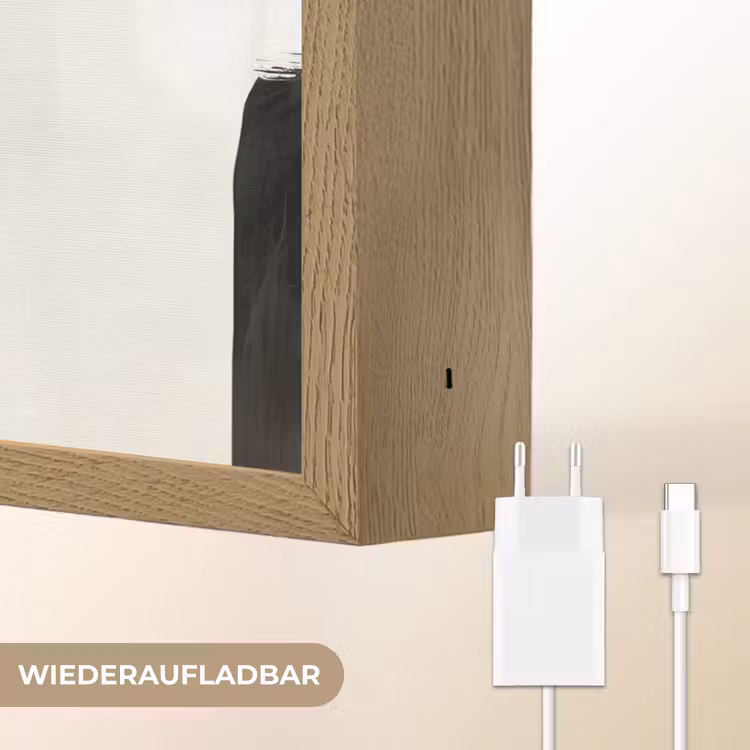 Goud - Rechthoeken - Cirkels - Abstract Light Box met batterij (Wandlamp) middel -USP_websiteoplaadbaarDE
