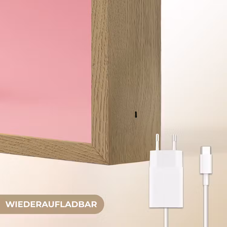 Golfballen - Roze - Drie Light Box met batterij (Wandlamp) middel -USP_websiteoplaadbaarDE