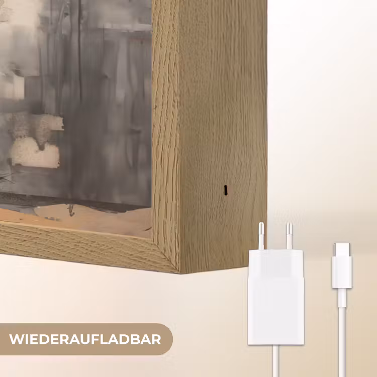 Graffiti - Hond - Ballon - Dieren Light Box met batterij (Wandlamp) middel -USP_websiteoplaadbaarDE