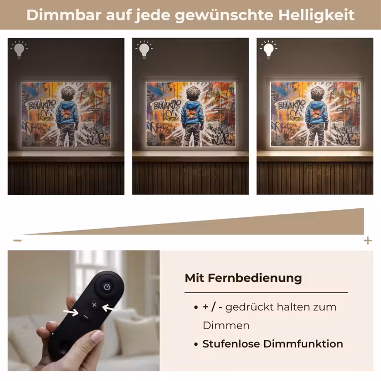 Graffiti - Jongen - Kleuren - Street Art Light Box met batterij (Wandlamp) middel -USP_dimbaarDE