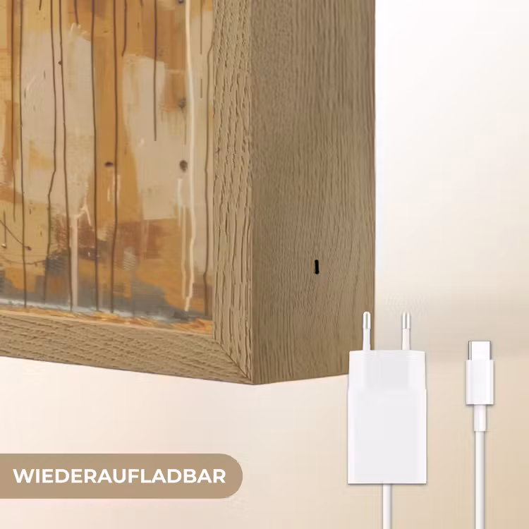 Graffiti - Kunst - Vleugels - Street art - Banksy Style Light Box met batterij (Wandlamp) middel -USP_websiteoplaadbaarDE