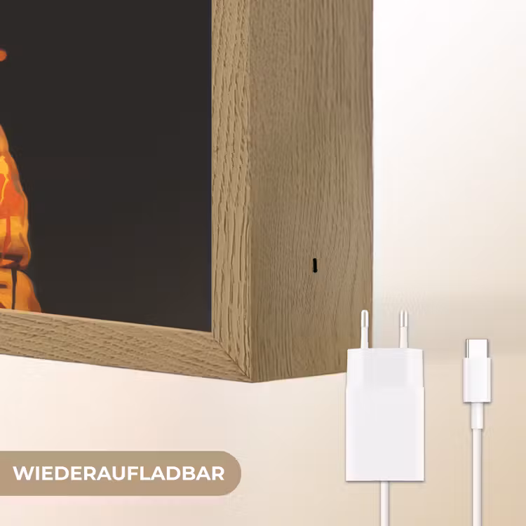 Graffiti - Luipaard - Zwart - Jas Light Box met batterij (Wandlamp) middel -USP_websiteoplaadbaarDE